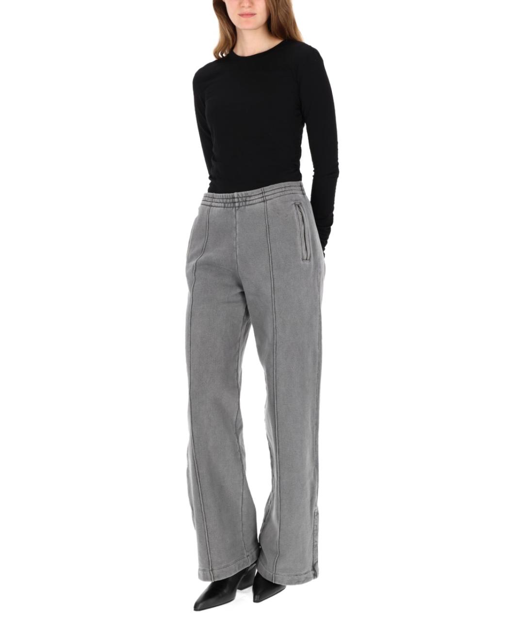 OUR LEGACY Серые хлопковые прямые брюки, фото 2