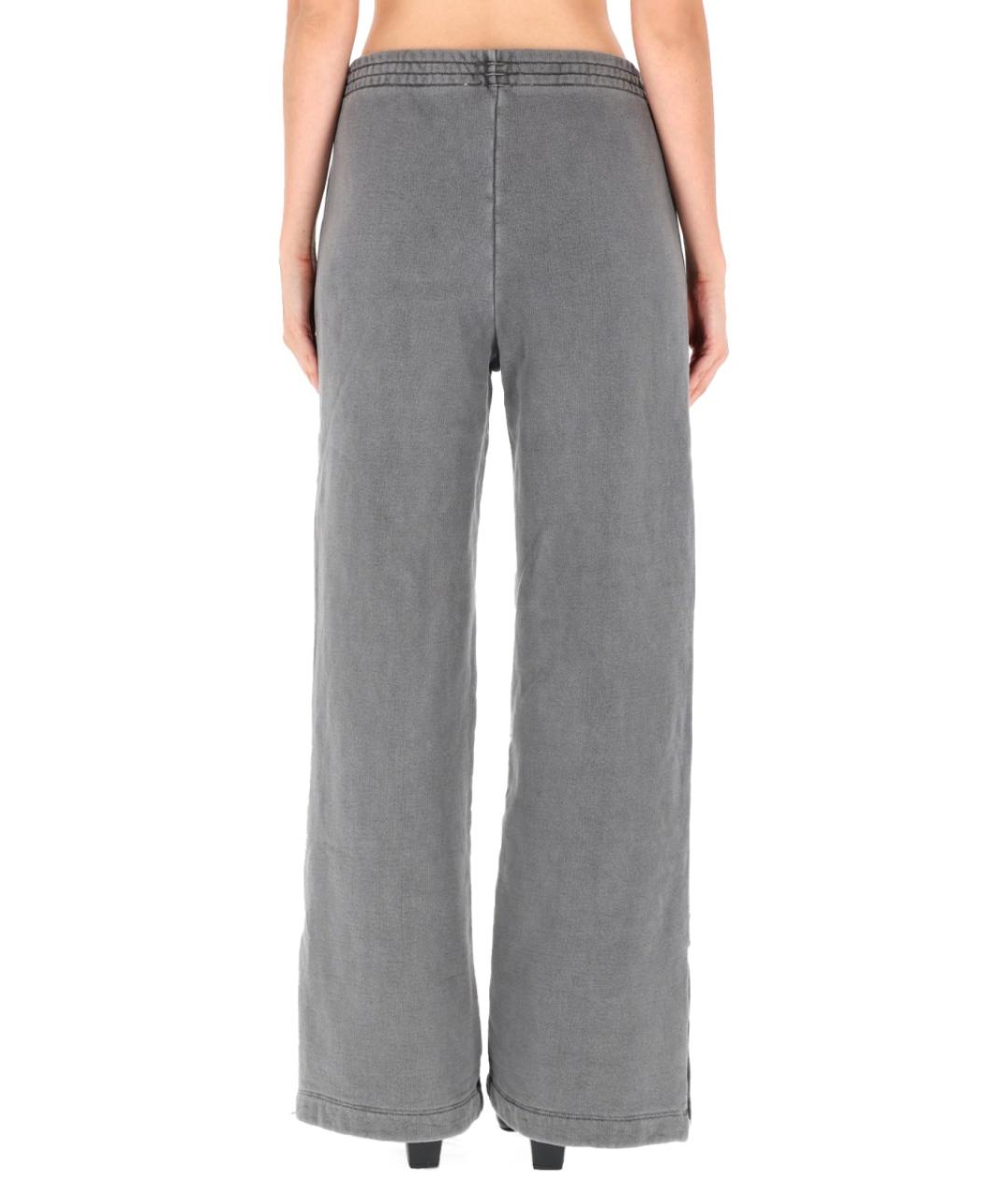 OUR LEGACY Серые хлопковые прямые брюки, фото 4