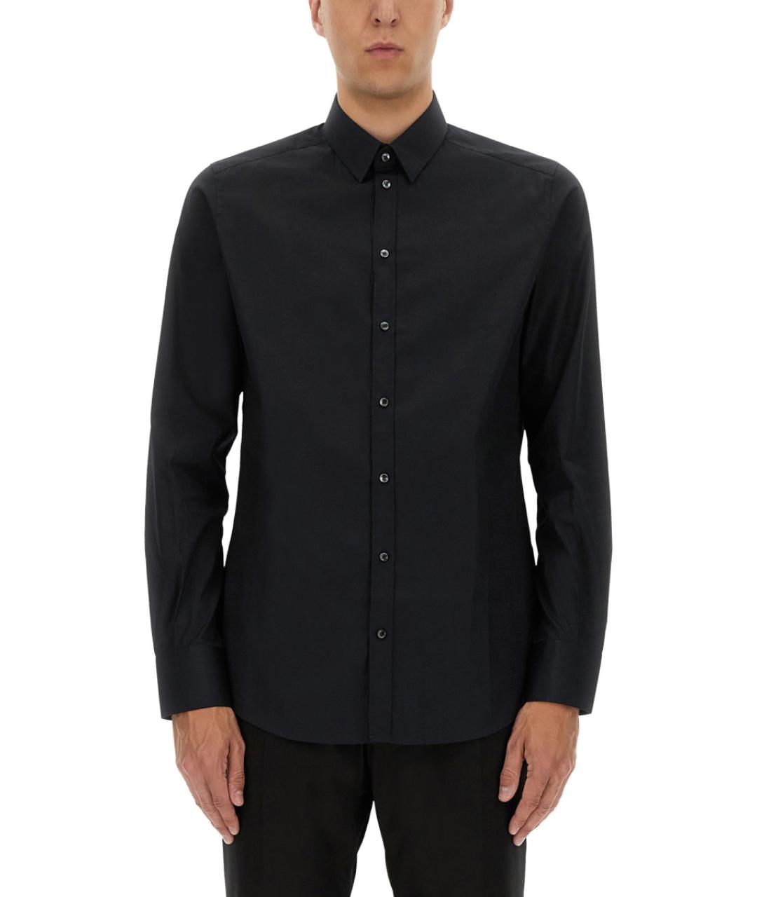 DOLCE&GABBANA Черная хлопковая кэжуал рубашка, фото 1