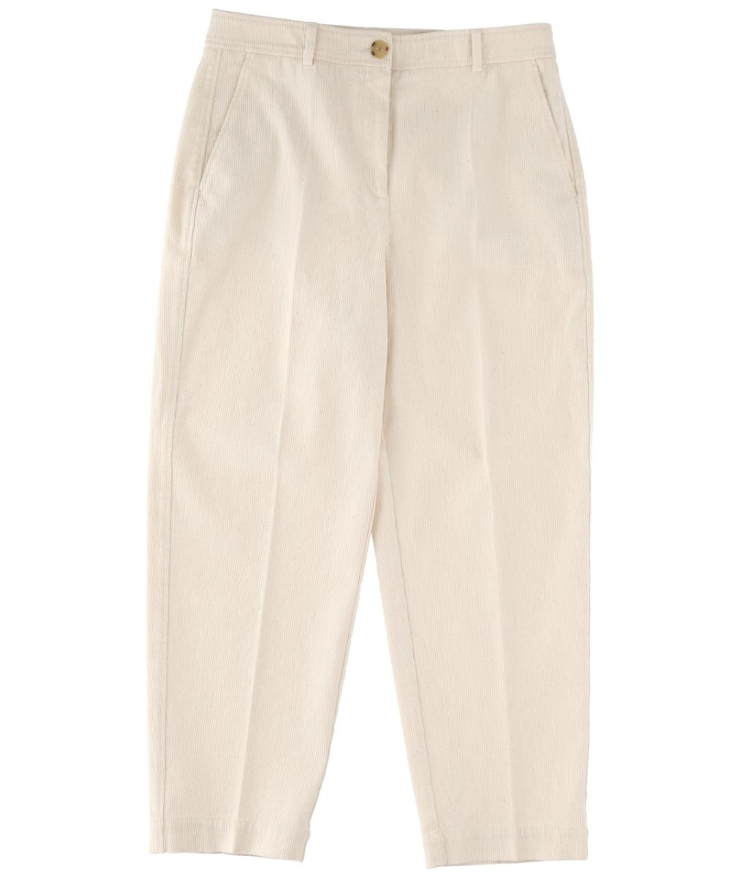 HUGO BOSS Белые хлопковые прямые брюки, фото 1