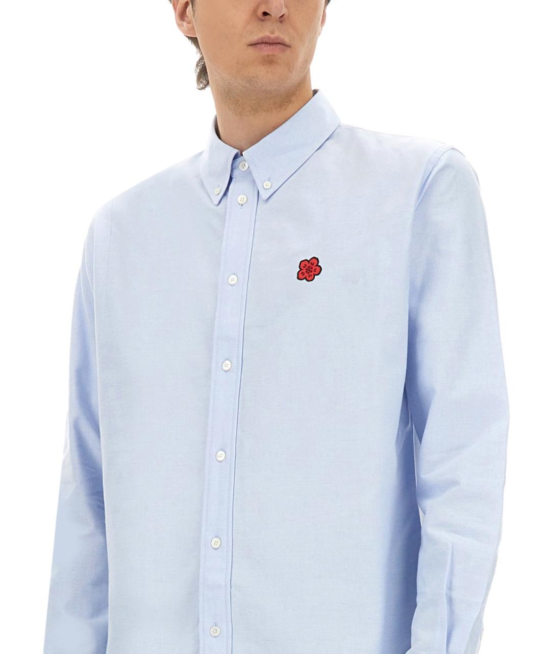 KENZO Голубая хлопковая кэжуал рубашка, фото 4