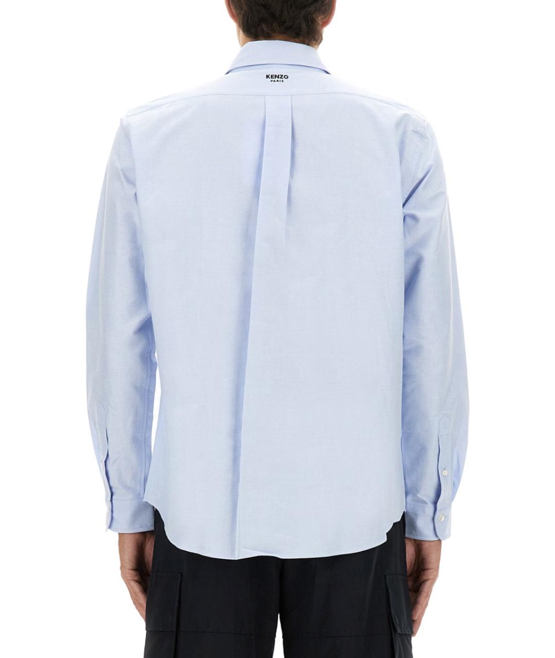 KENZO Голубая хлопковая кэжуал рубашка, фото 3
