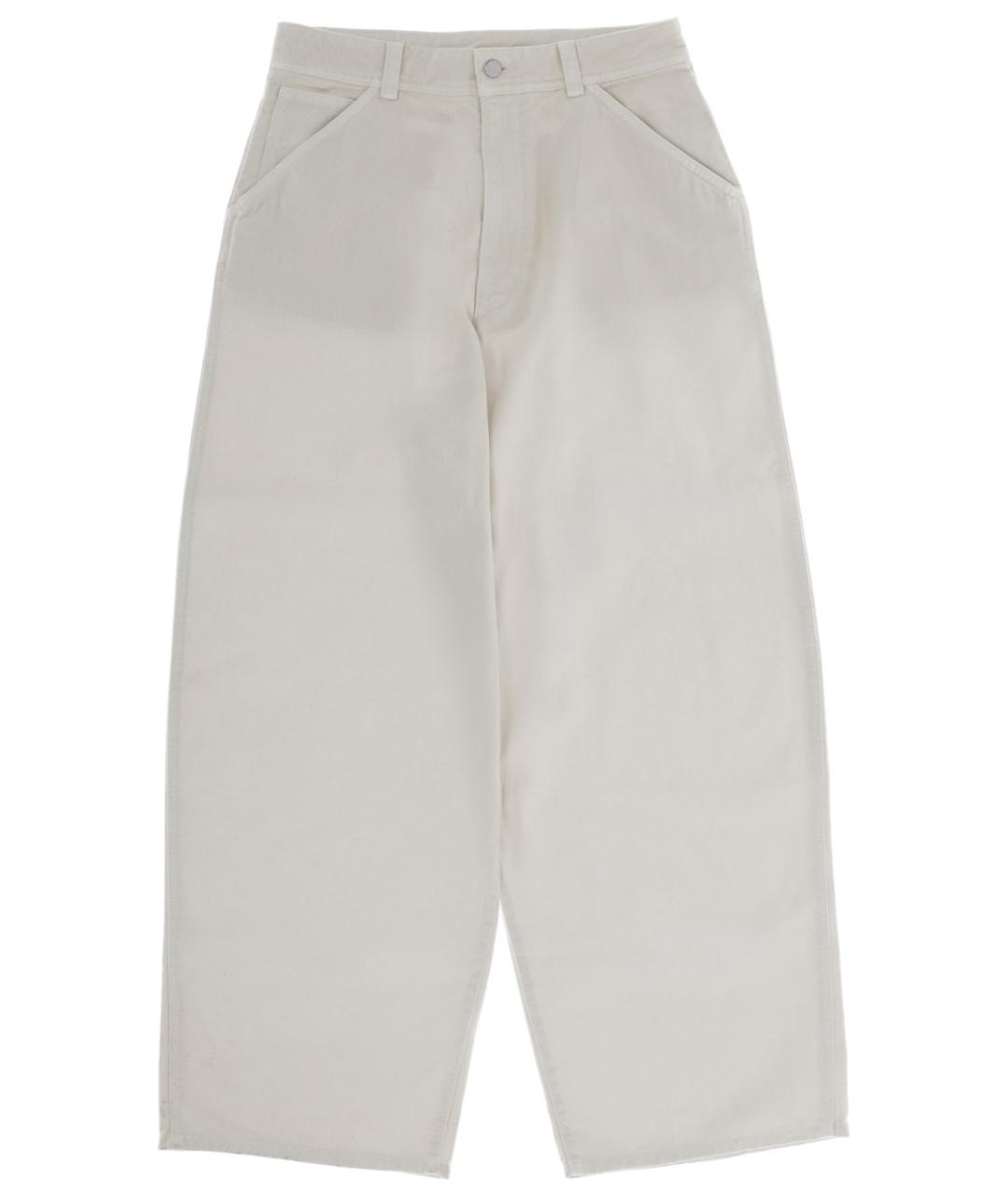 LEMAIRE Бежевые хлопковые прямые брюки, фото 1