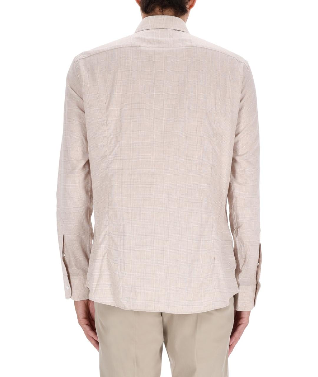 HUGO BOSS Бежевая хлопковая кэжуал рубашка, фото 3