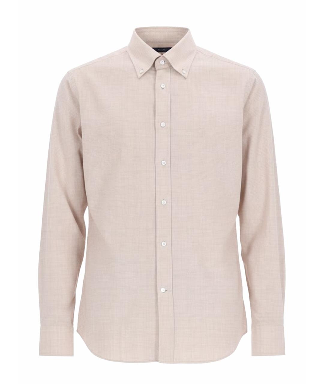 HUGO BOSS Бежевая хлопковая кэжуал рубашка, фото 1