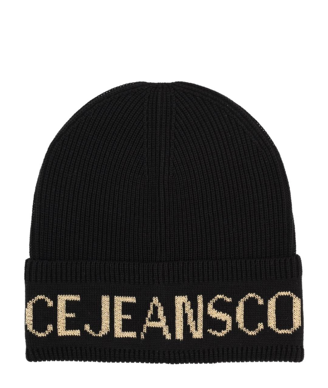 VERSACE JEANS COUTURE Черная шерстяная шапка, фото 1