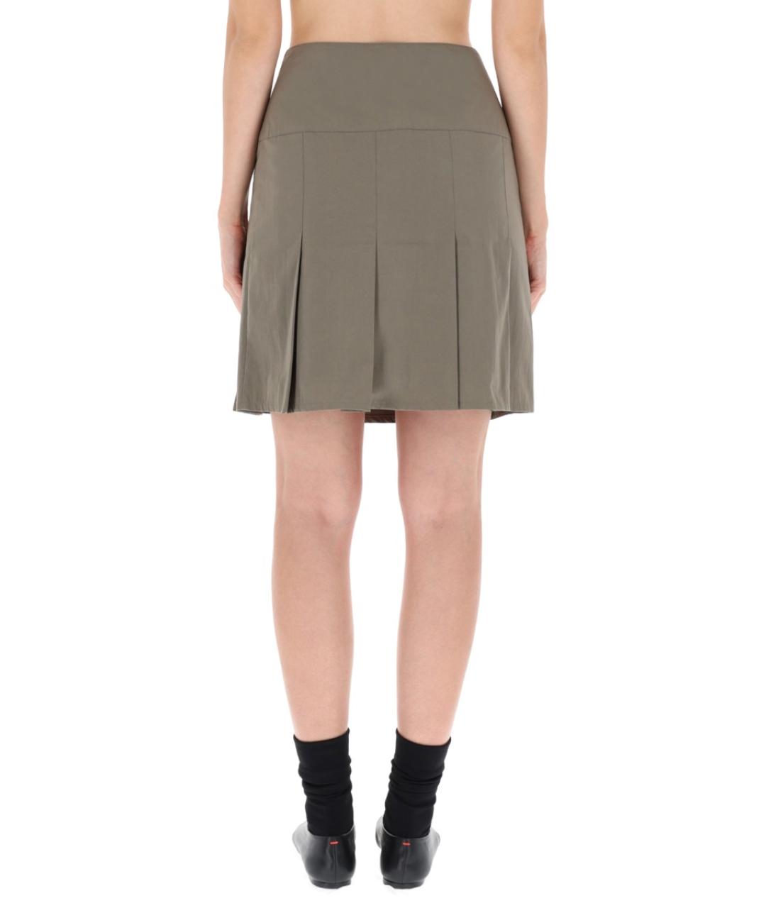OUR LEGACY Хаки хлопковая юбка мини, фото 4