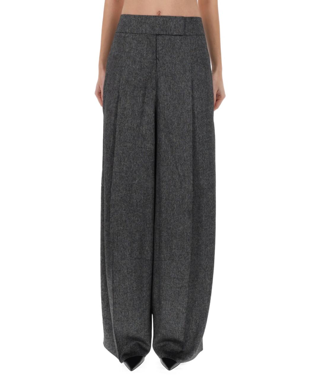 HUGO BOSS Серые вискозные прямые брюки, фото 4