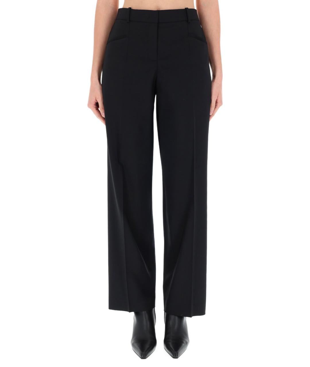 HUGO BOSS Черные шерстяные прямые брюки, фото 5