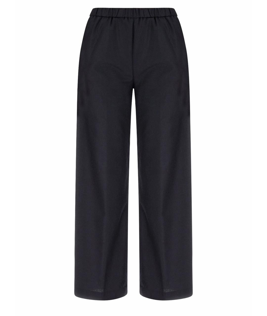 ASPESI Темно-синие шерстяные прямые брюки, фото 1