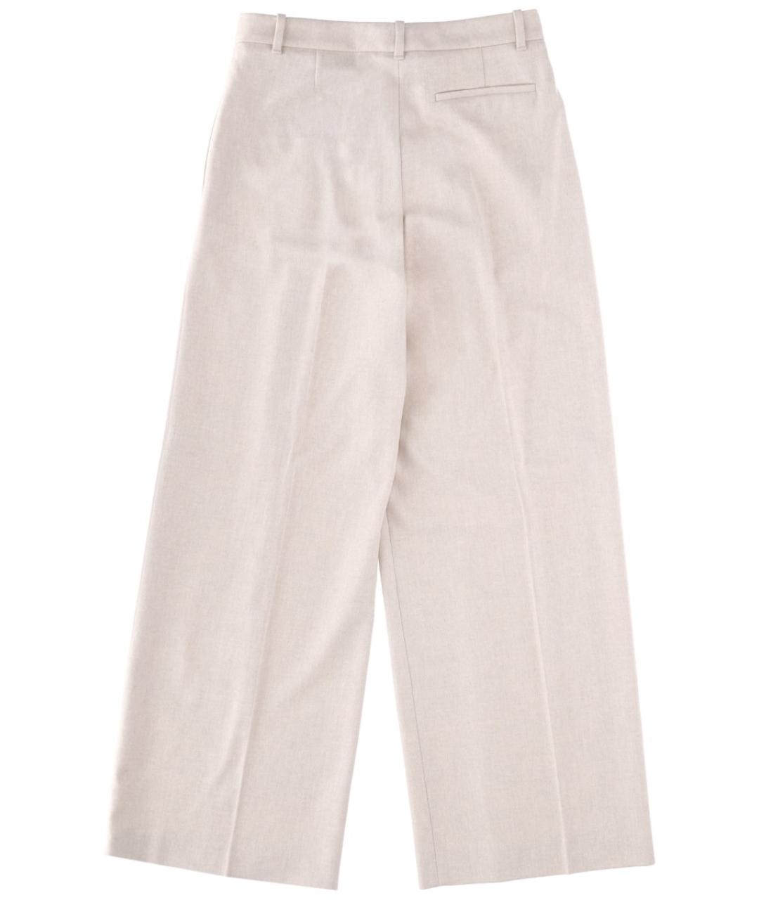 HUGO BOSS Белые шерстяные прямые брюки, фото 2