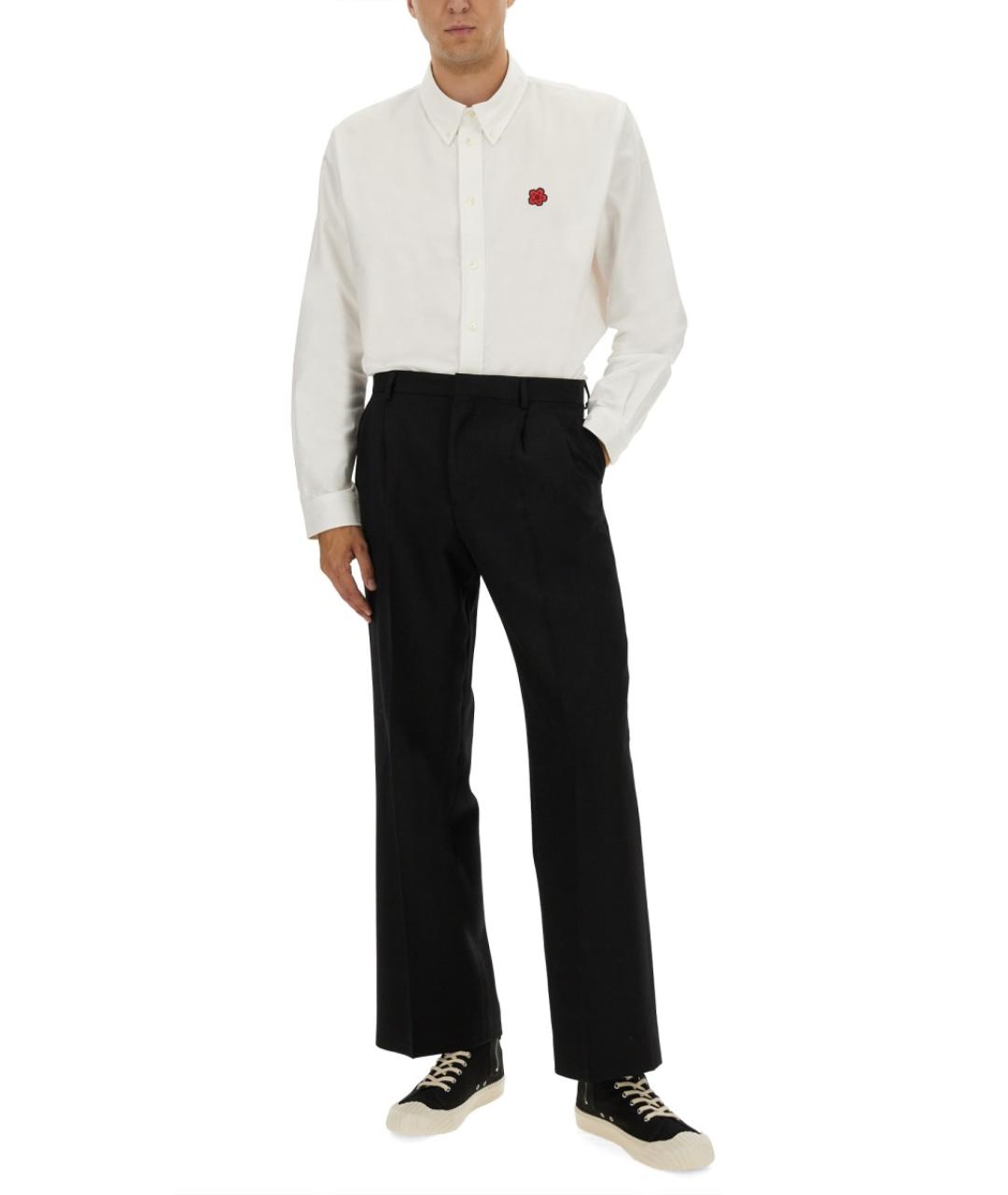 KENZO Белая хлопковая кэжуал рубашка, фото 2