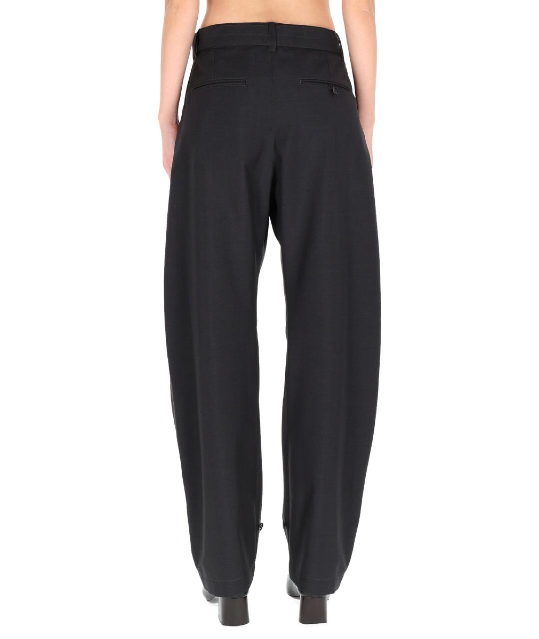 LEMAIRE Серые полиэстеровые прямые брюки, фото 5