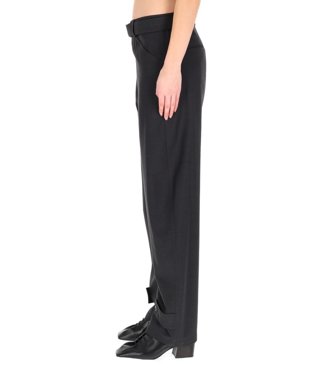 LEMAIRE Серые полиэстеровые прямые брюки, фото 4