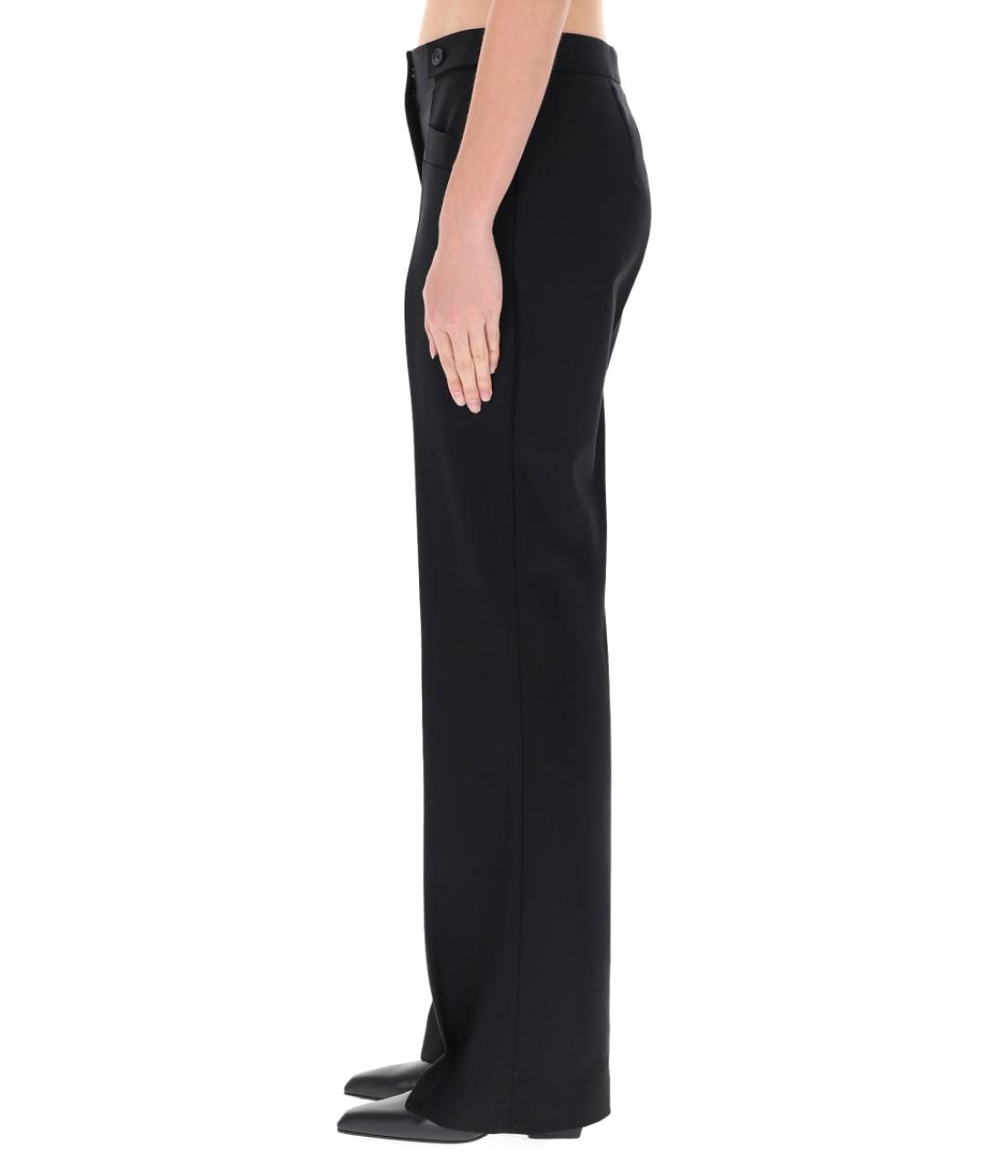 HUGO BOSS Черные шерстяные прямые брюки, фото 4