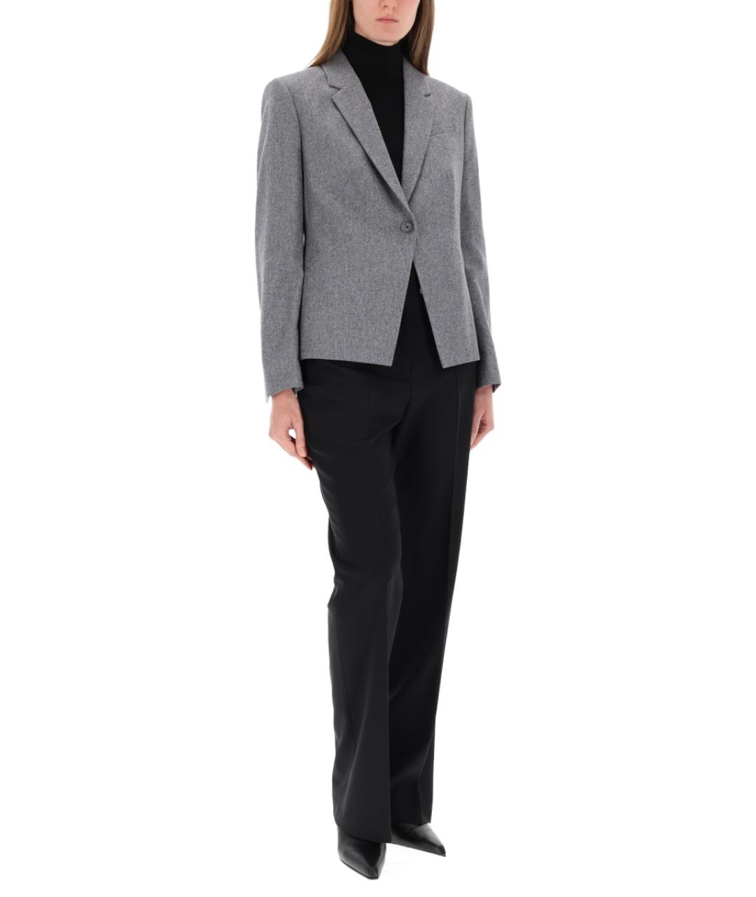 HUGO BOSS Черные шерстяные прямые брюки, фото 2