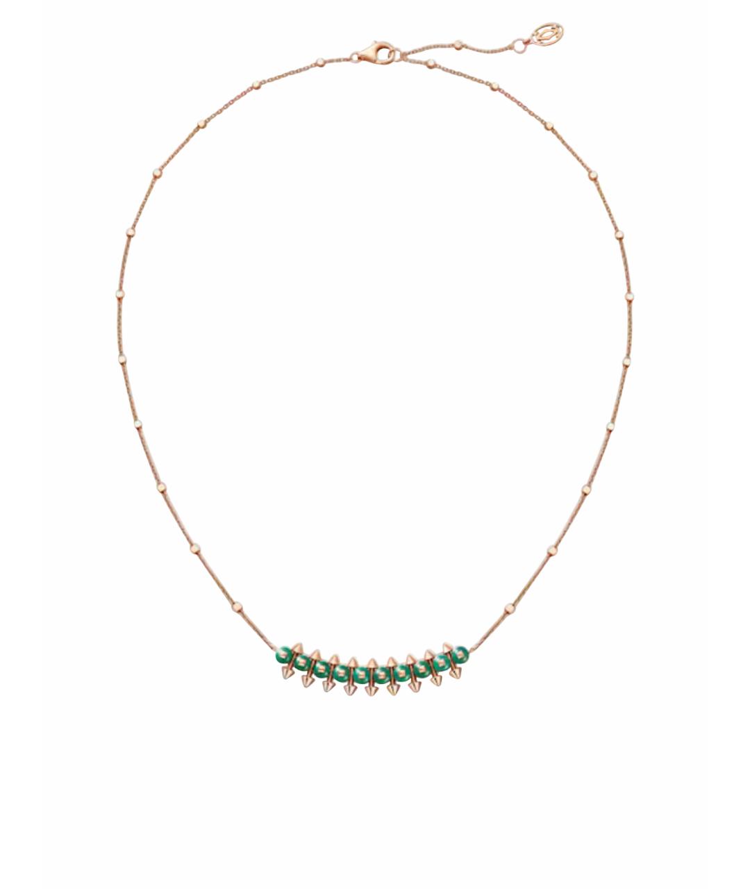 CARTIER Зеленые колье из розового золота, фото 1