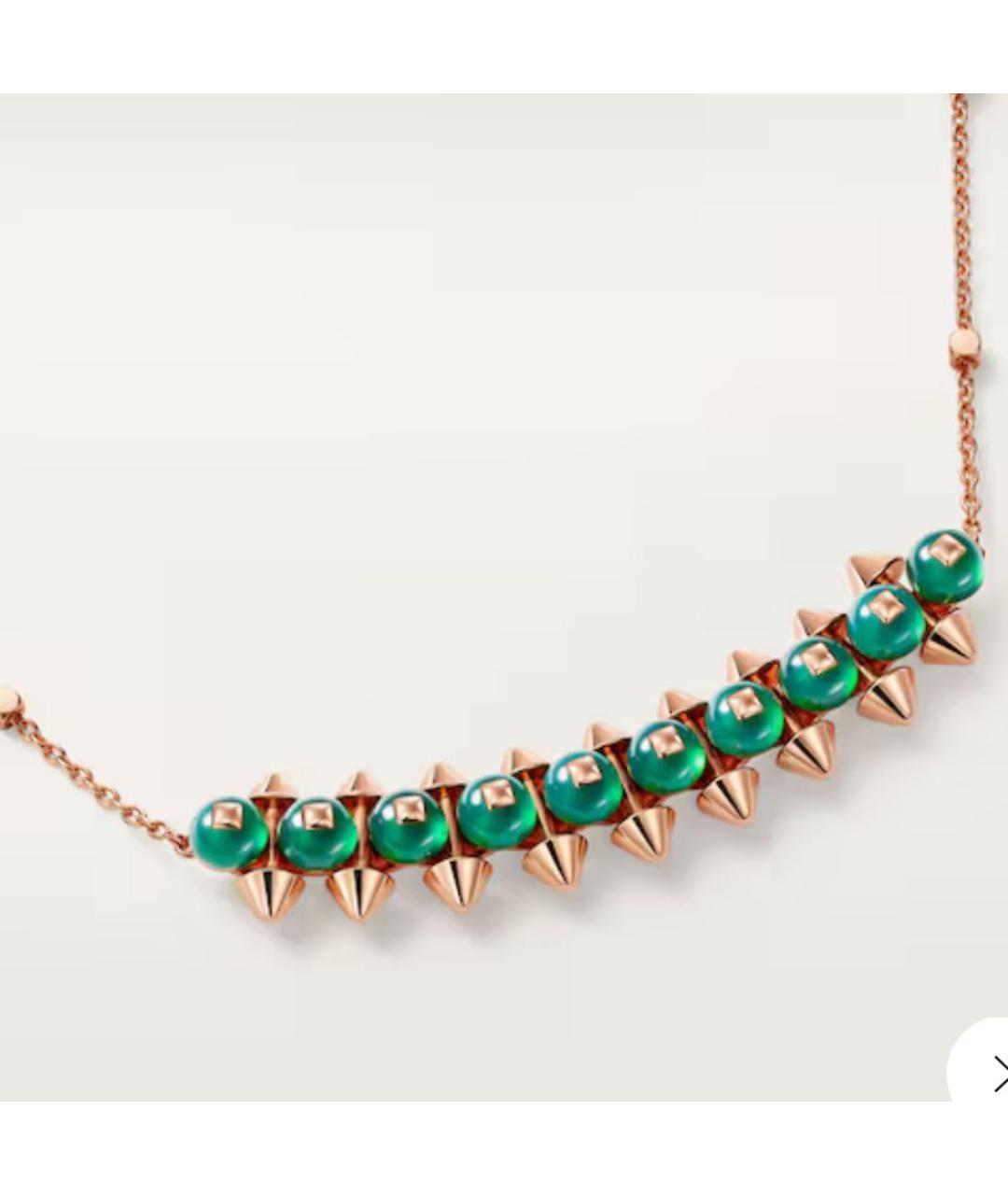 CARTIER Зеленые колье из розового золота, фото 2
