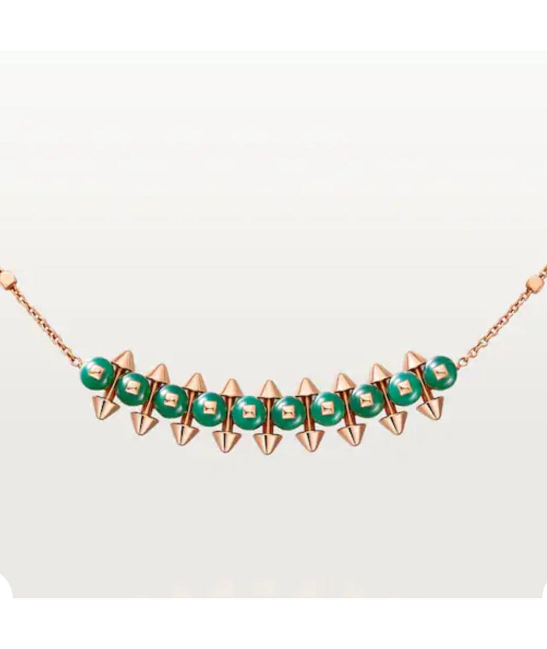 CARTIER Зеленые колье из розового золота, фото 3