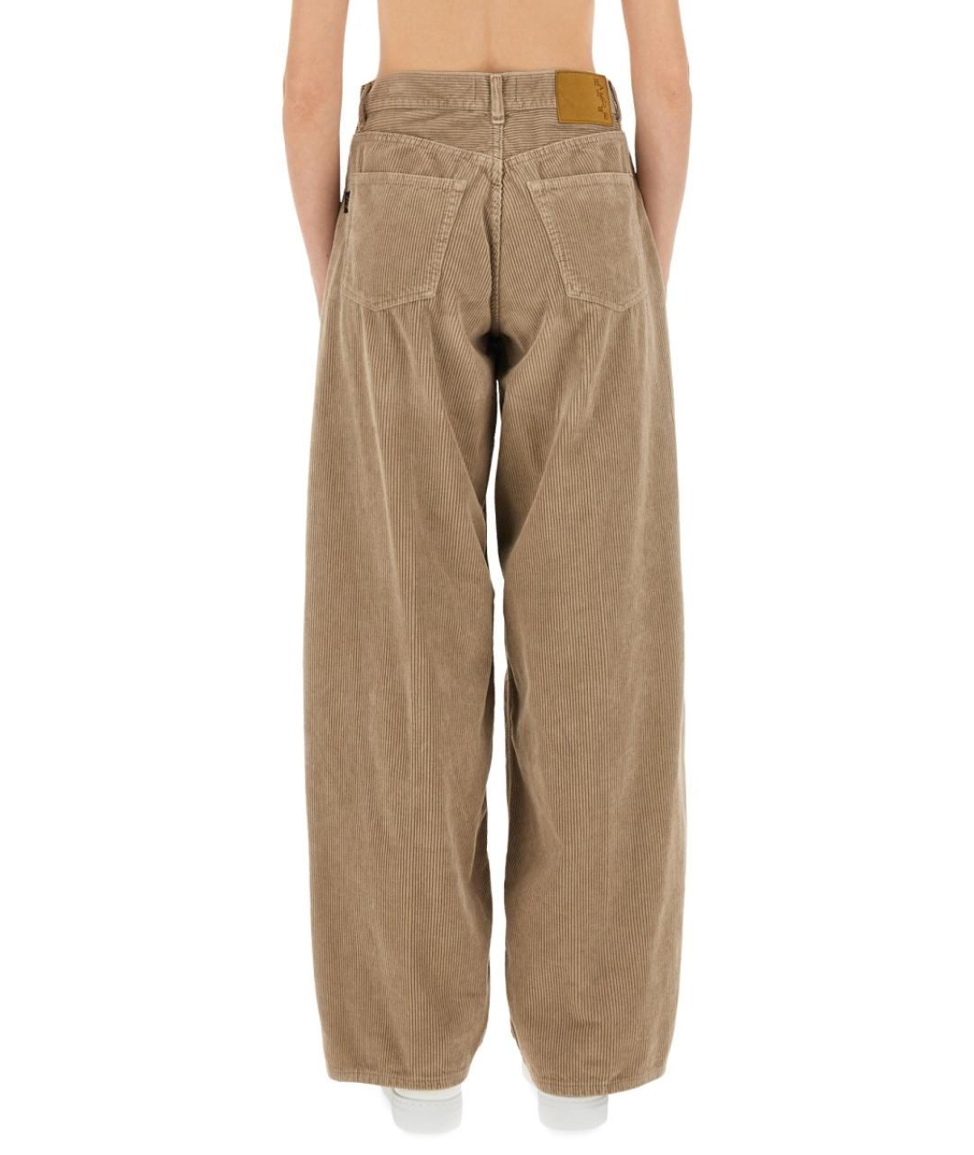 HAIKURE Бежевые хлопковые прямые джинсы, фото 3