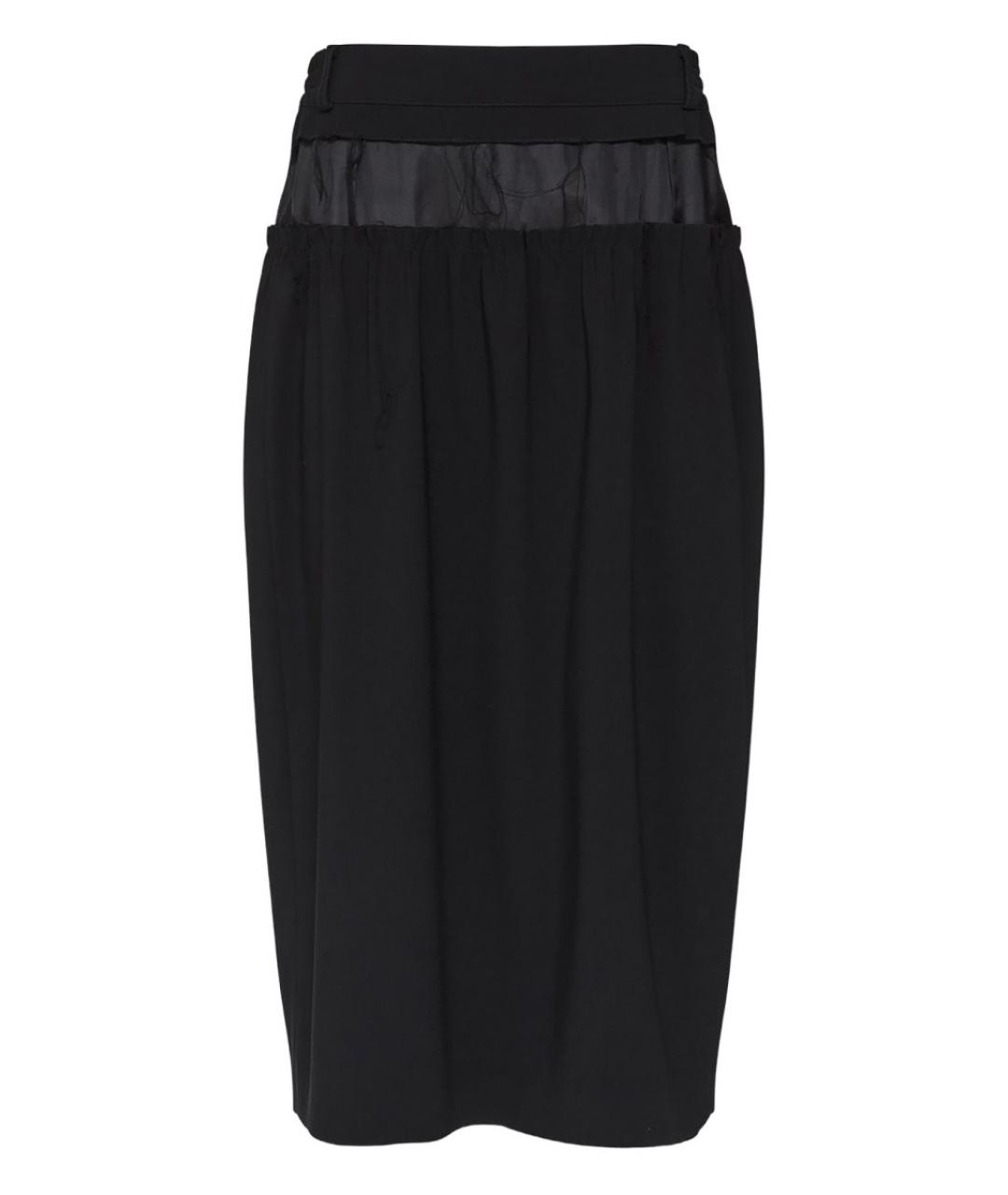 MAISON MARGIELA Черная полиэстеровая юбка миди, фото 1