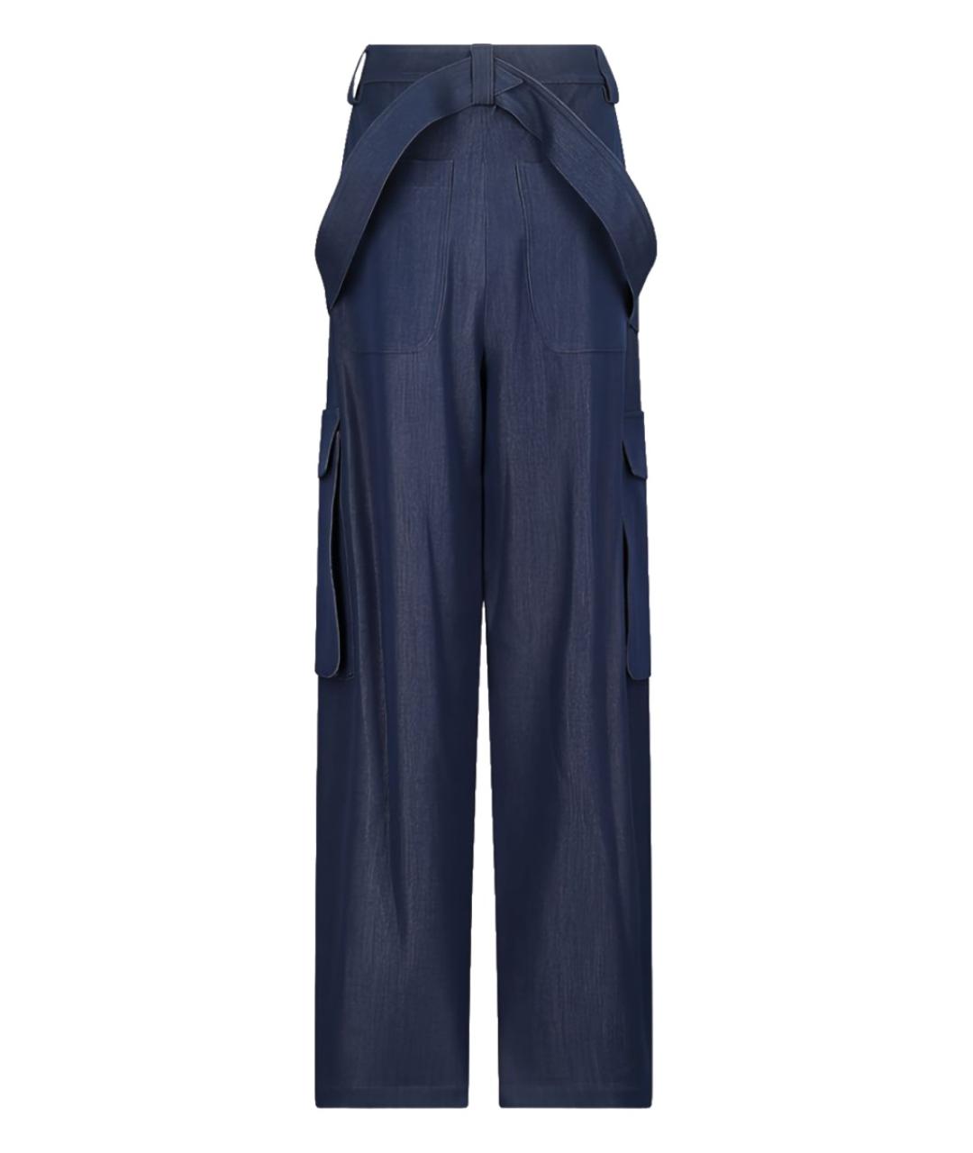 DARKPARK Синие полиэстеровые прямые брюки, фото 2