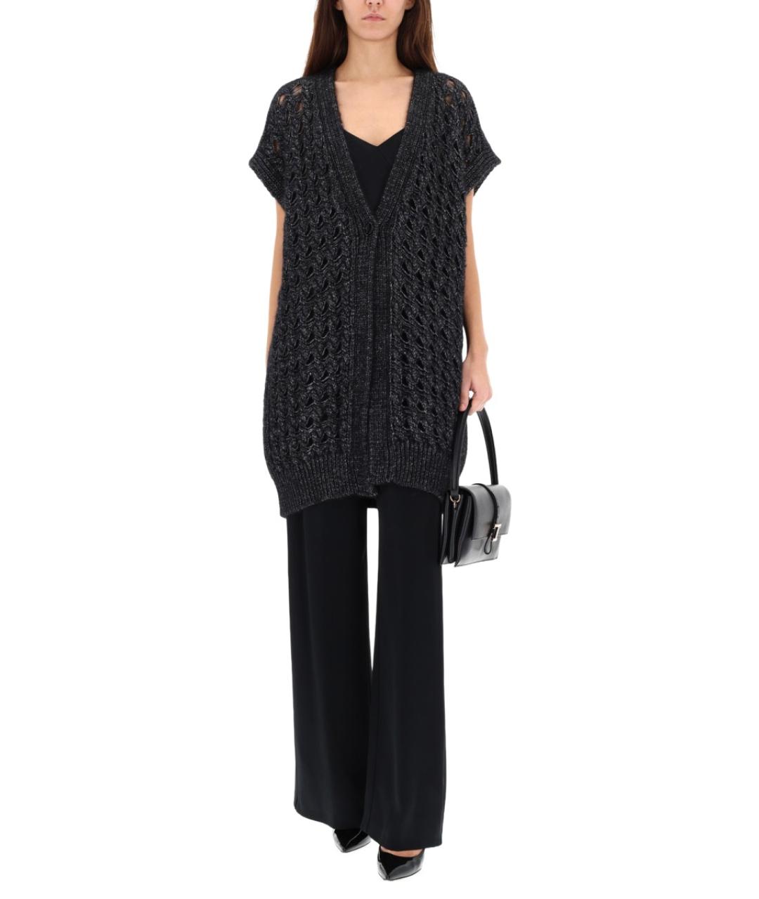 HERNO Черная шерстяная жилетка, фото 2