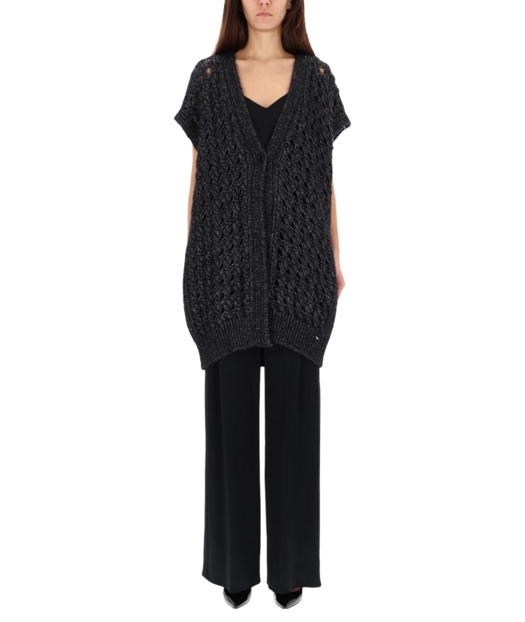 HERNO Черная шерстяная жилетка, фото 5