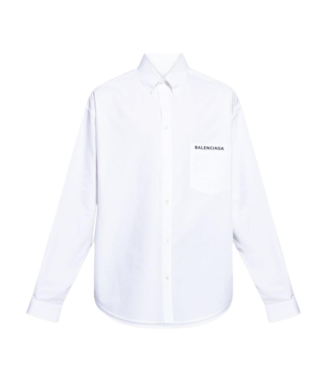 BALENCIAGA Белая хлопковая кэжуал рубашка, фото 1