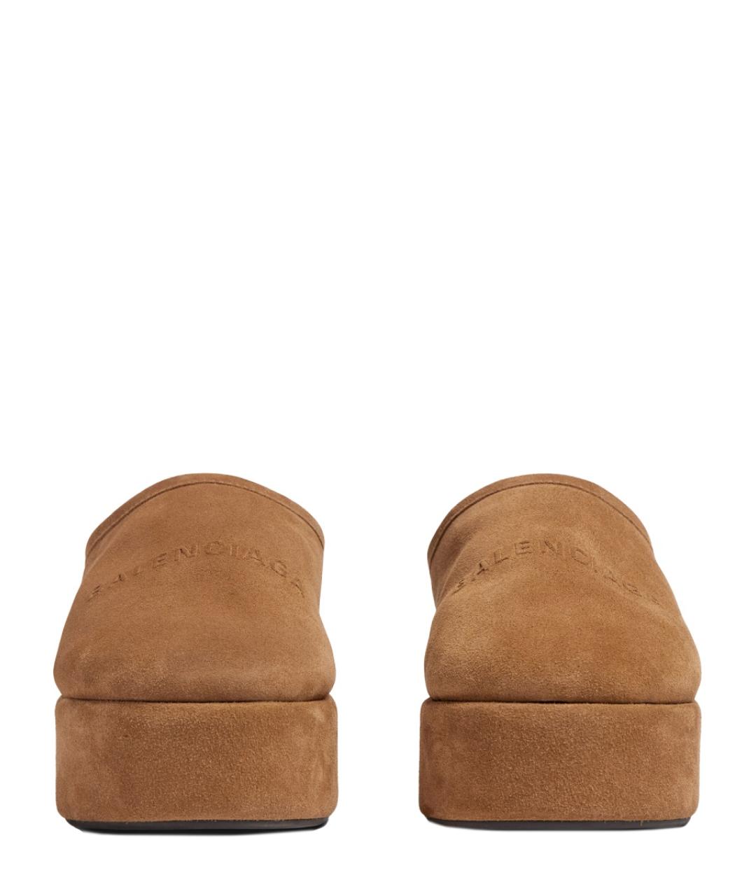 BALENCIAGA Коричневые замшевые мюли, фото 5