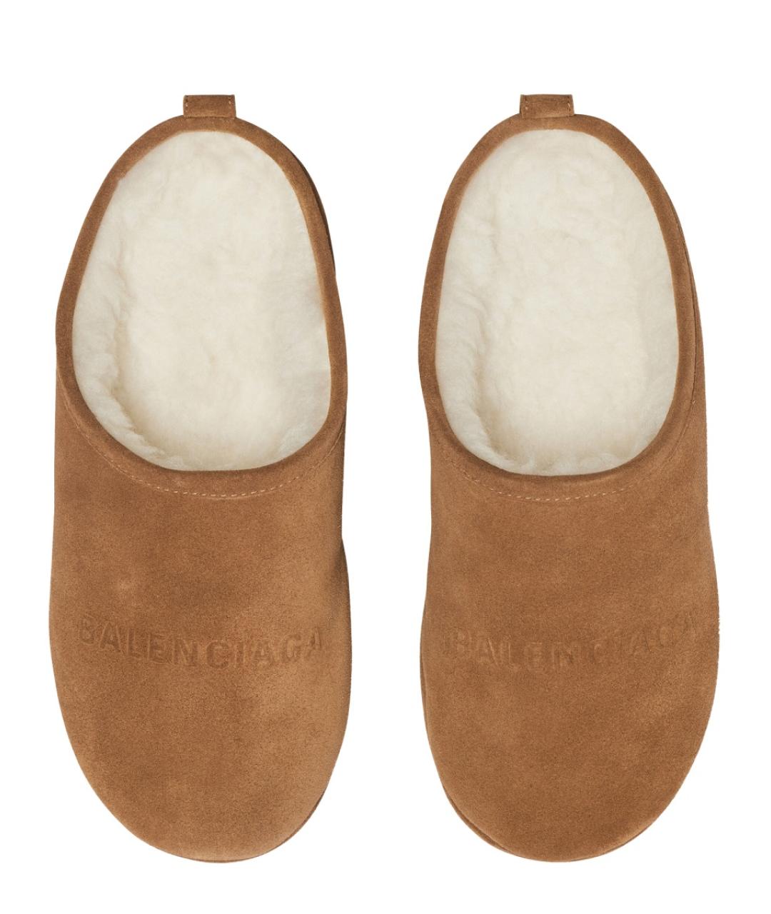 BALENCIAGA Коричневые замшевые мюли, фото 3