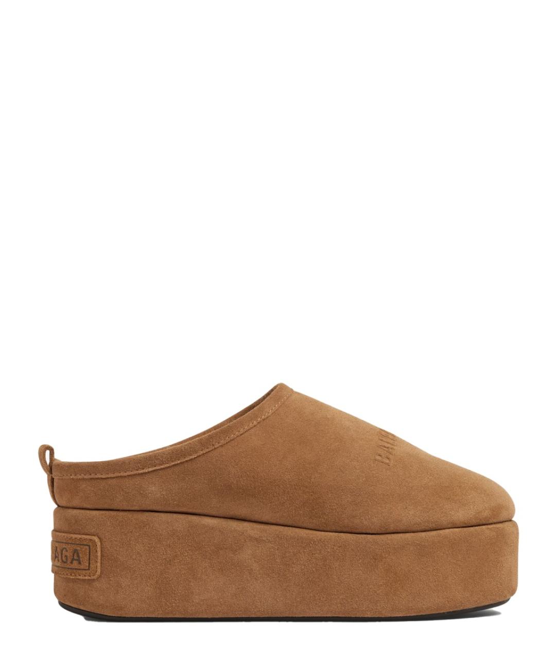 BALENCIAGA Коричневые замшевые мюли, фото 1