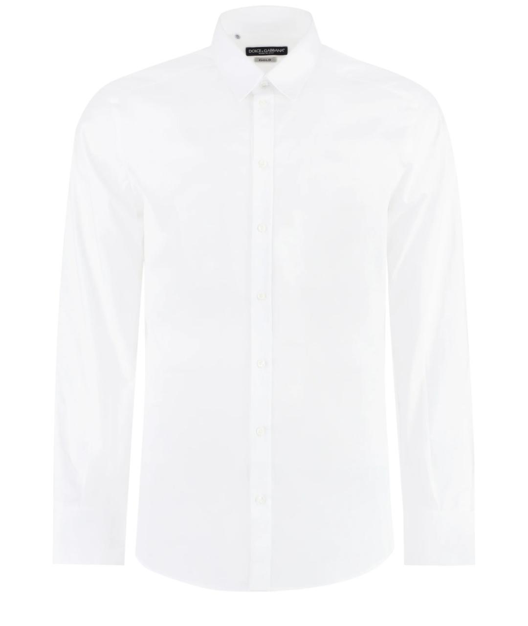 DOLCE&GABBANA Белая хлопковая классическая рубашка, фото 1