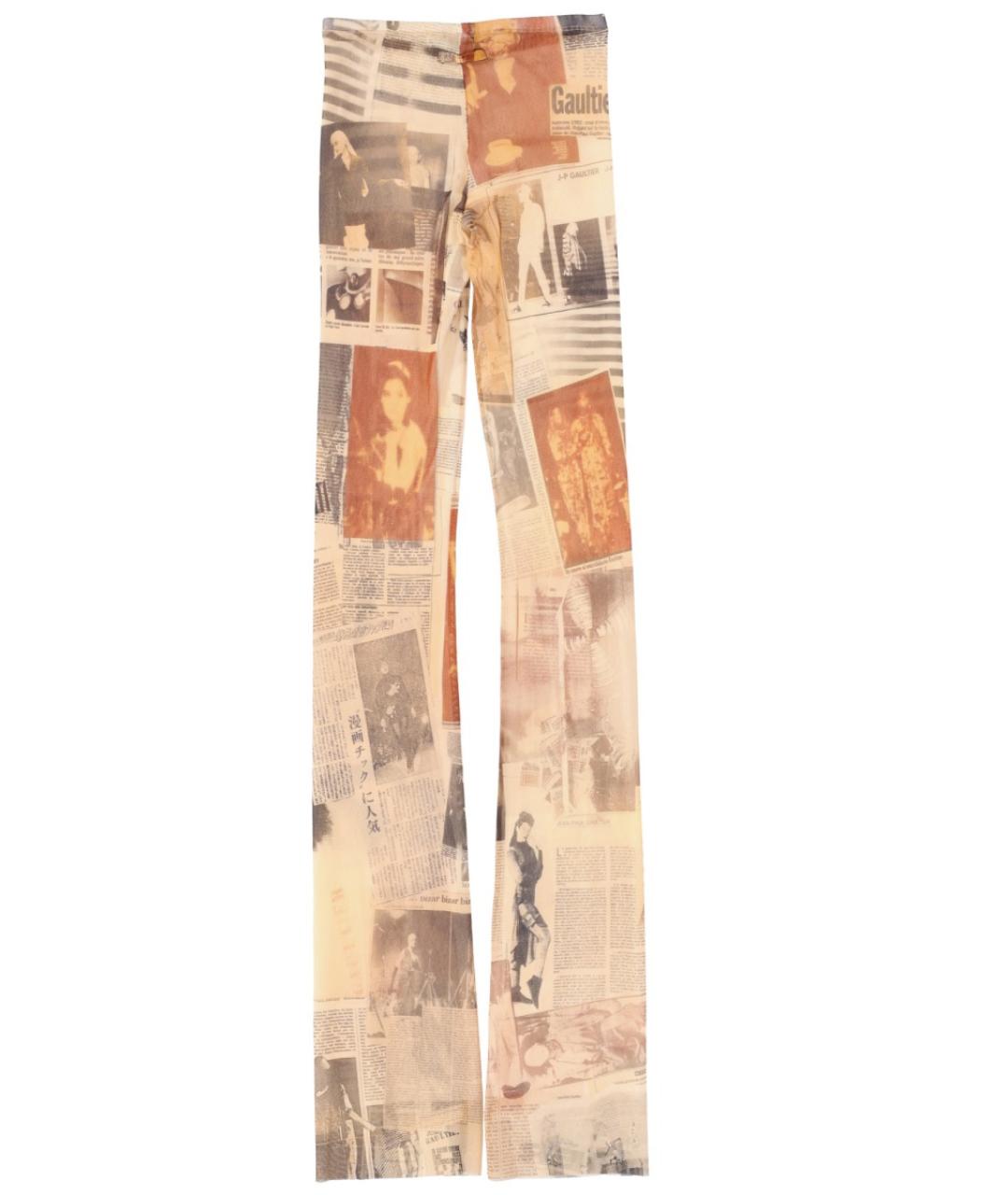 JEAN PAUL GAULTIER Мульти полиамидовые прямые брюки, фото 2