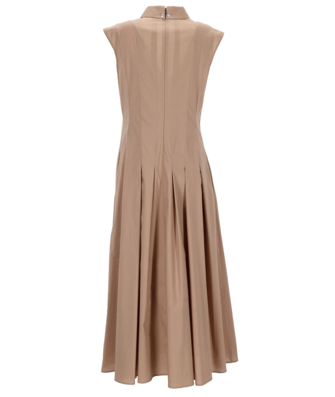FAY Бежевое хлопковое повседневное платье, фото 2