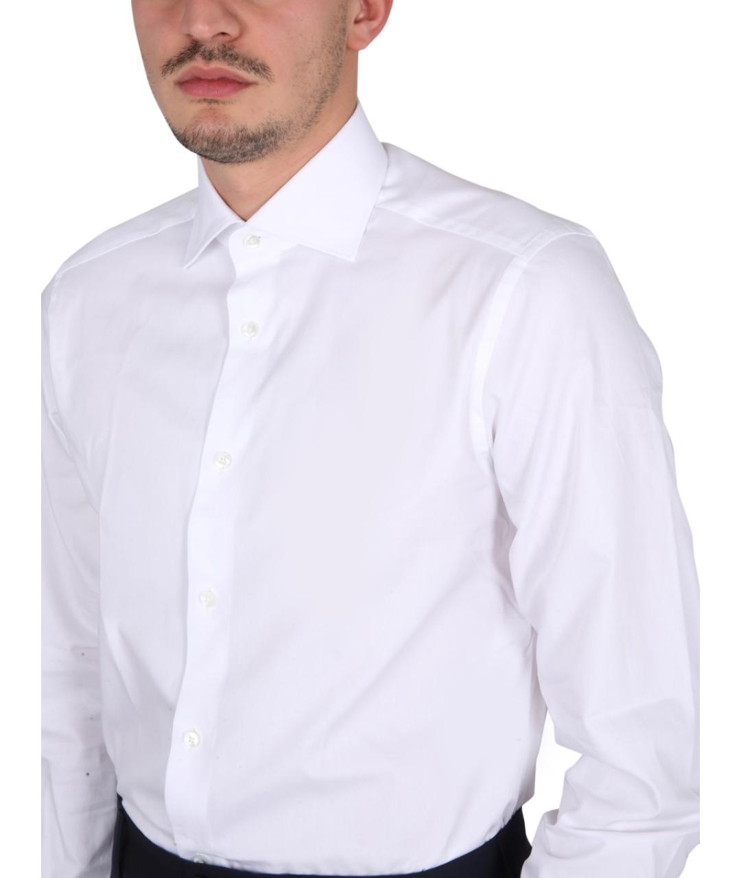 ZEGNA Белая хлопковая классическая рубашка, фото 6