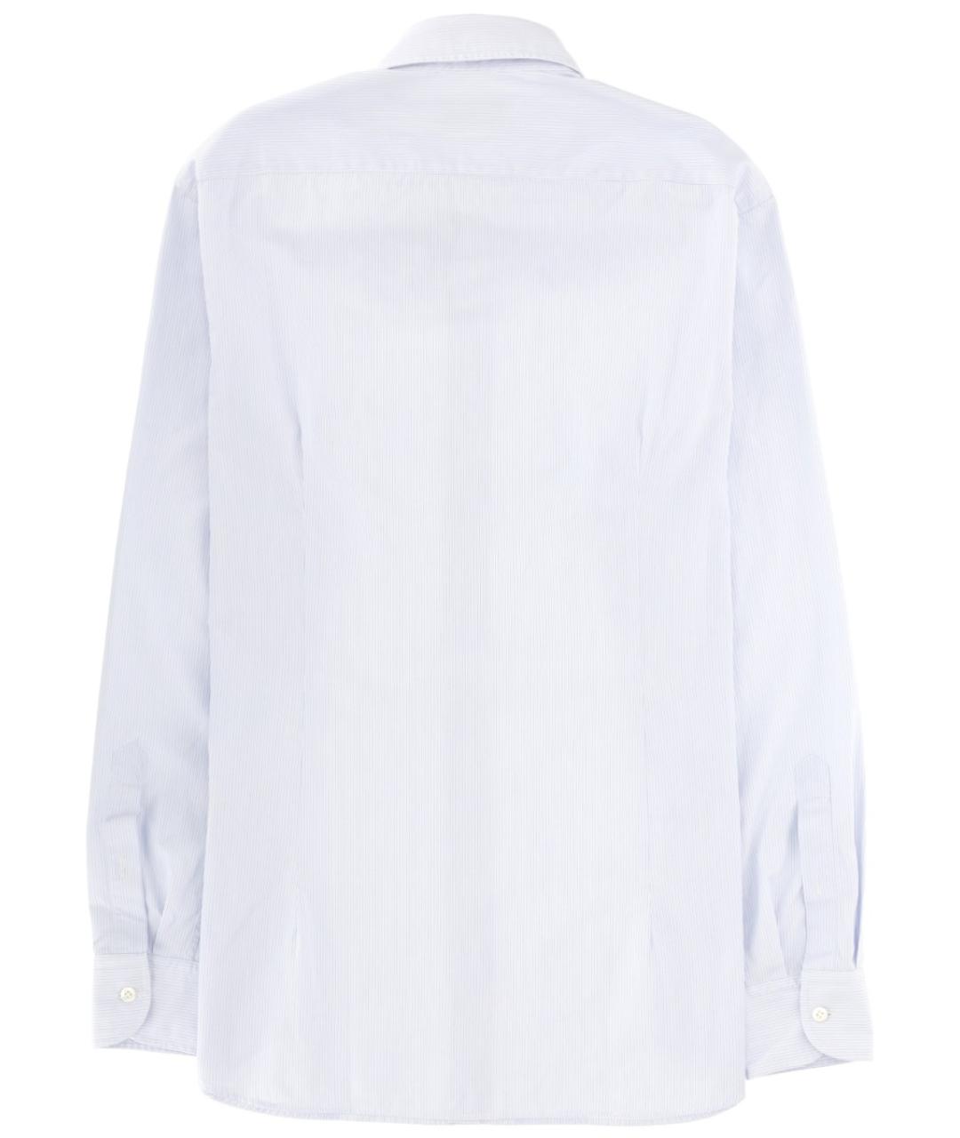 LARDINI Голубая хлопковая классическая рубашка, фото 3