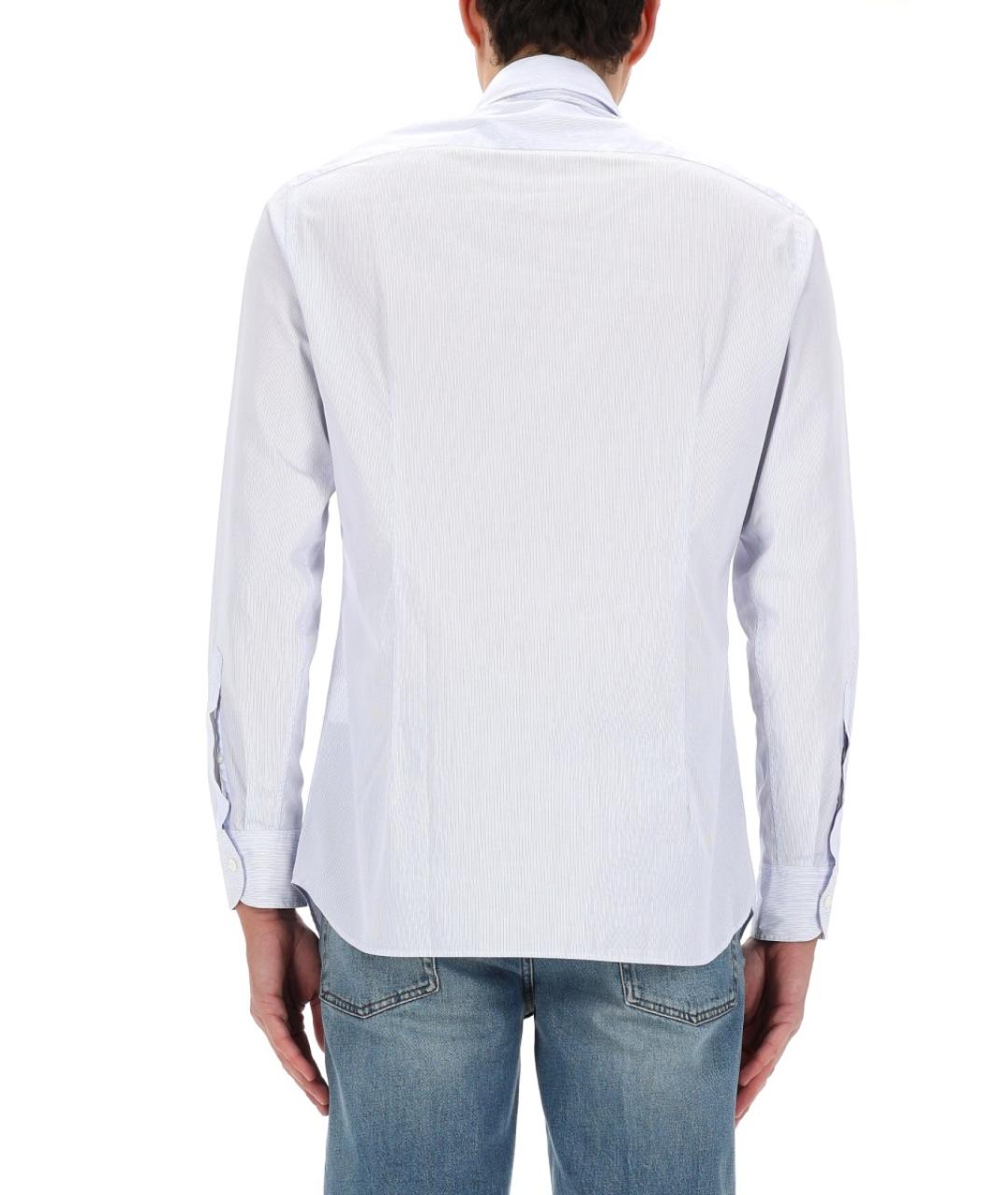 LARDINI Голубая хлопковая классическая рубашка, фото 5