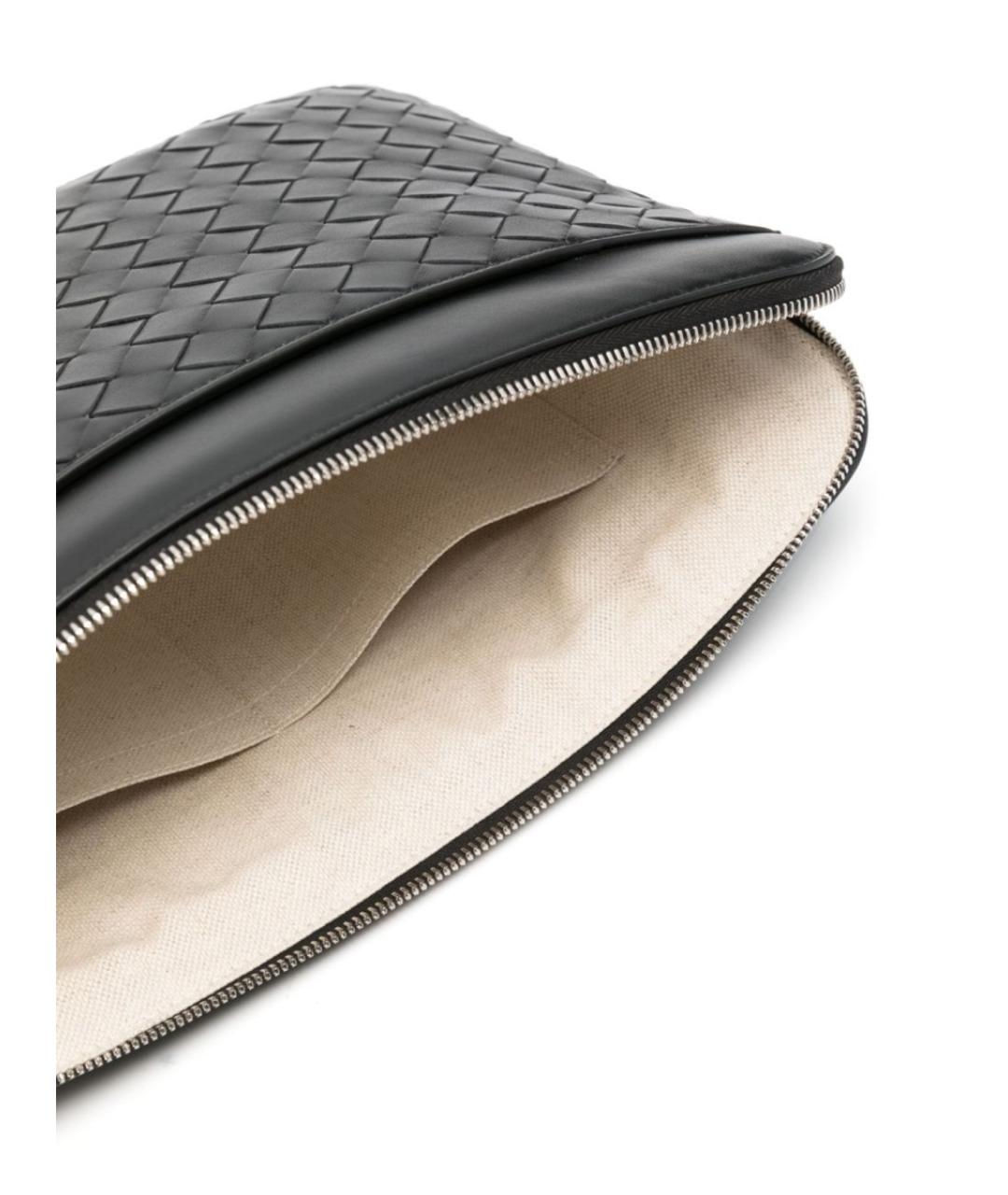 BOTTEGA VENETA Черная кожаная папка для документов, фото 4
