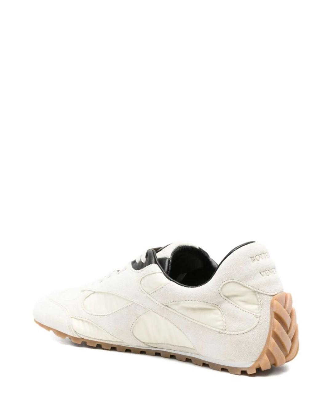 BOTTEGA VENETA Белые кожаные низкие кроссовки / кеды, фото 4