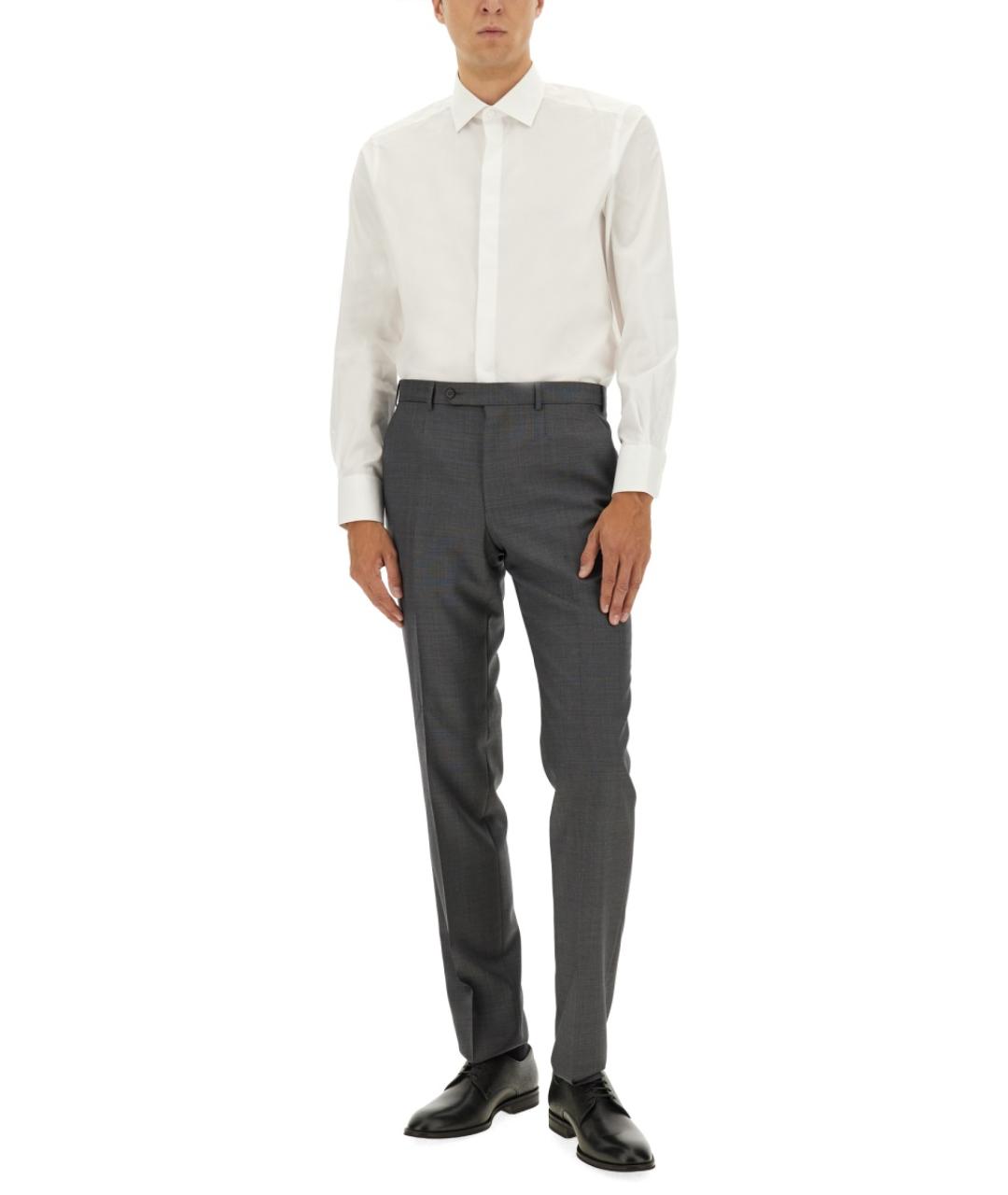 ZEGNA Белая хлопковая классическая рубашка, фото 2