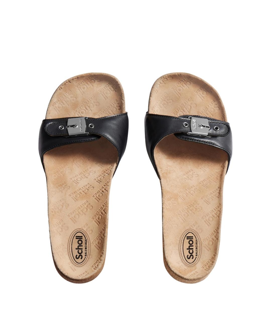 BALENCIAGA Черные кожаные сандалии, фото 6