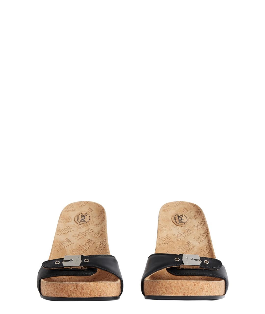 BALENCIAGA Черные кожаные сандалии, фото 3