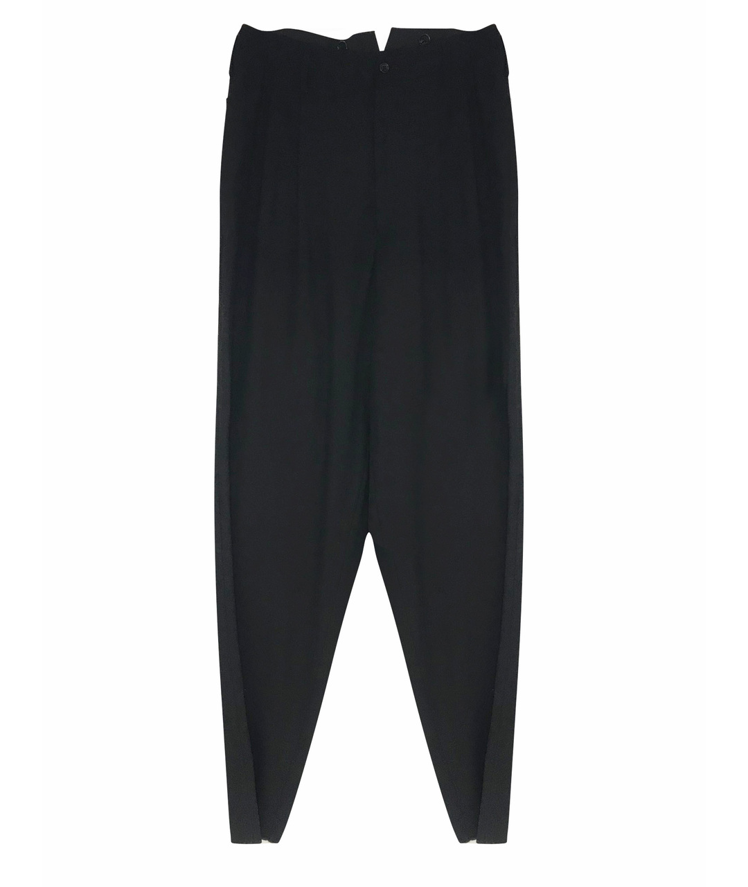 YOHJI YAMAMOTO Черные шерстяные брюки чинос, фото 1