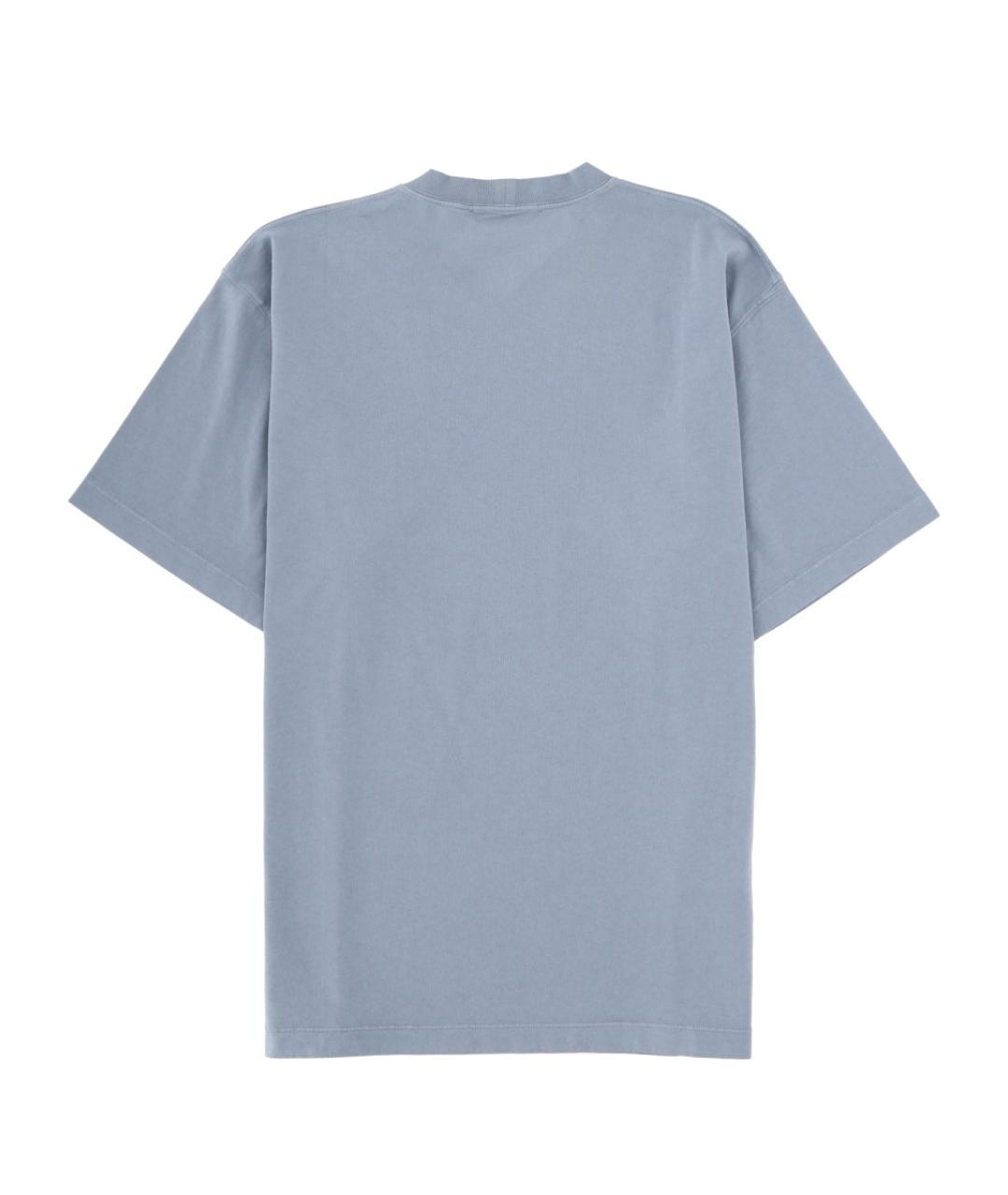 STONE ISLAND Синяя хлопковая футболка, фото 2