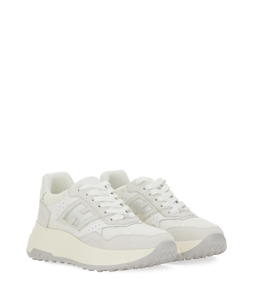 HOGAN Серые кожаные кроссовки, фото 3