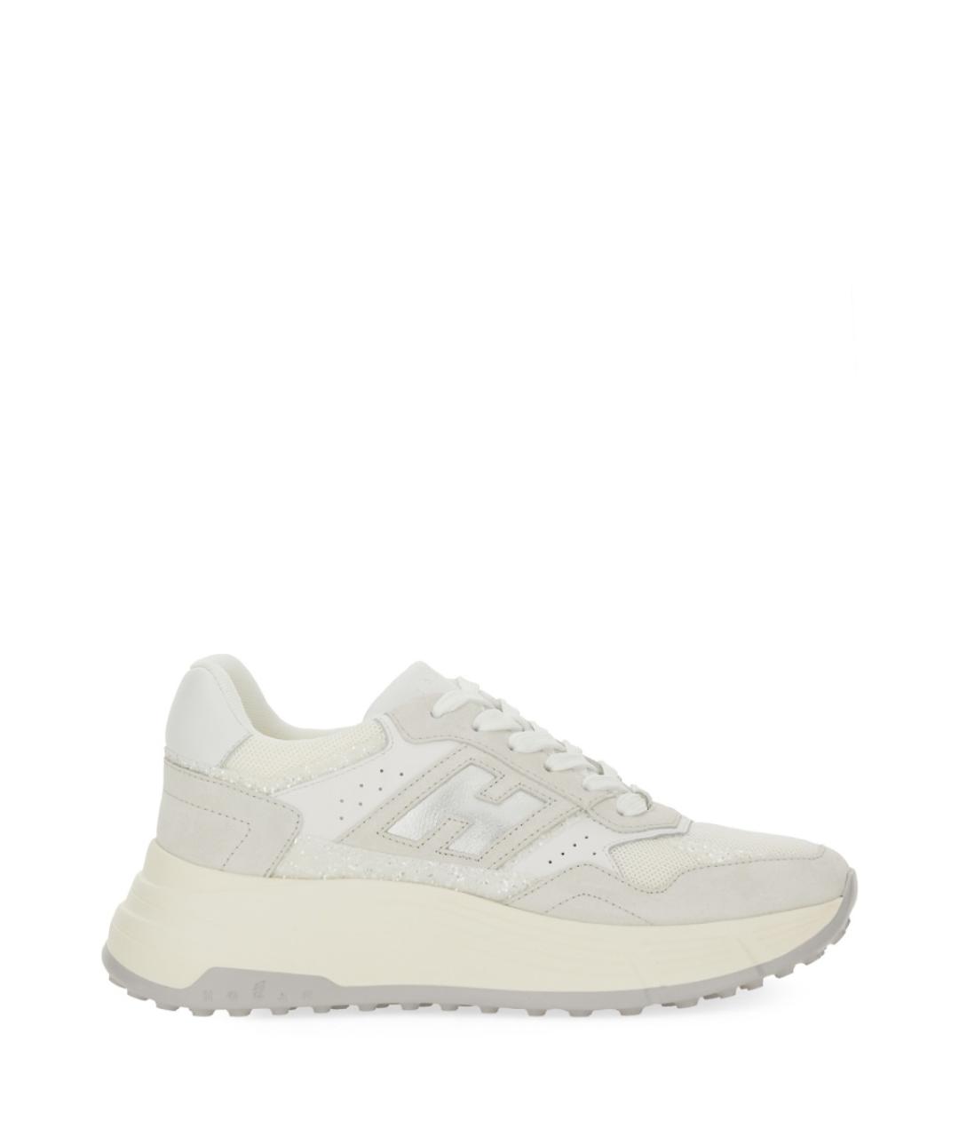 HOGAN Серые кожаные кроссовки, фото 1