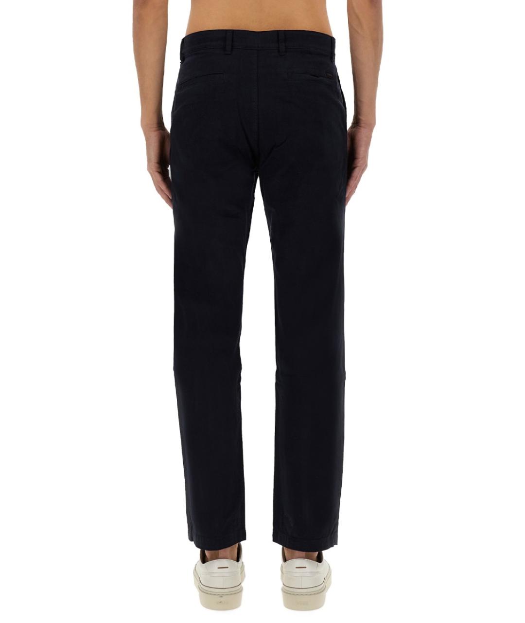 HUGO BOSS Синие хлопковые повседневные брюки, фото 3