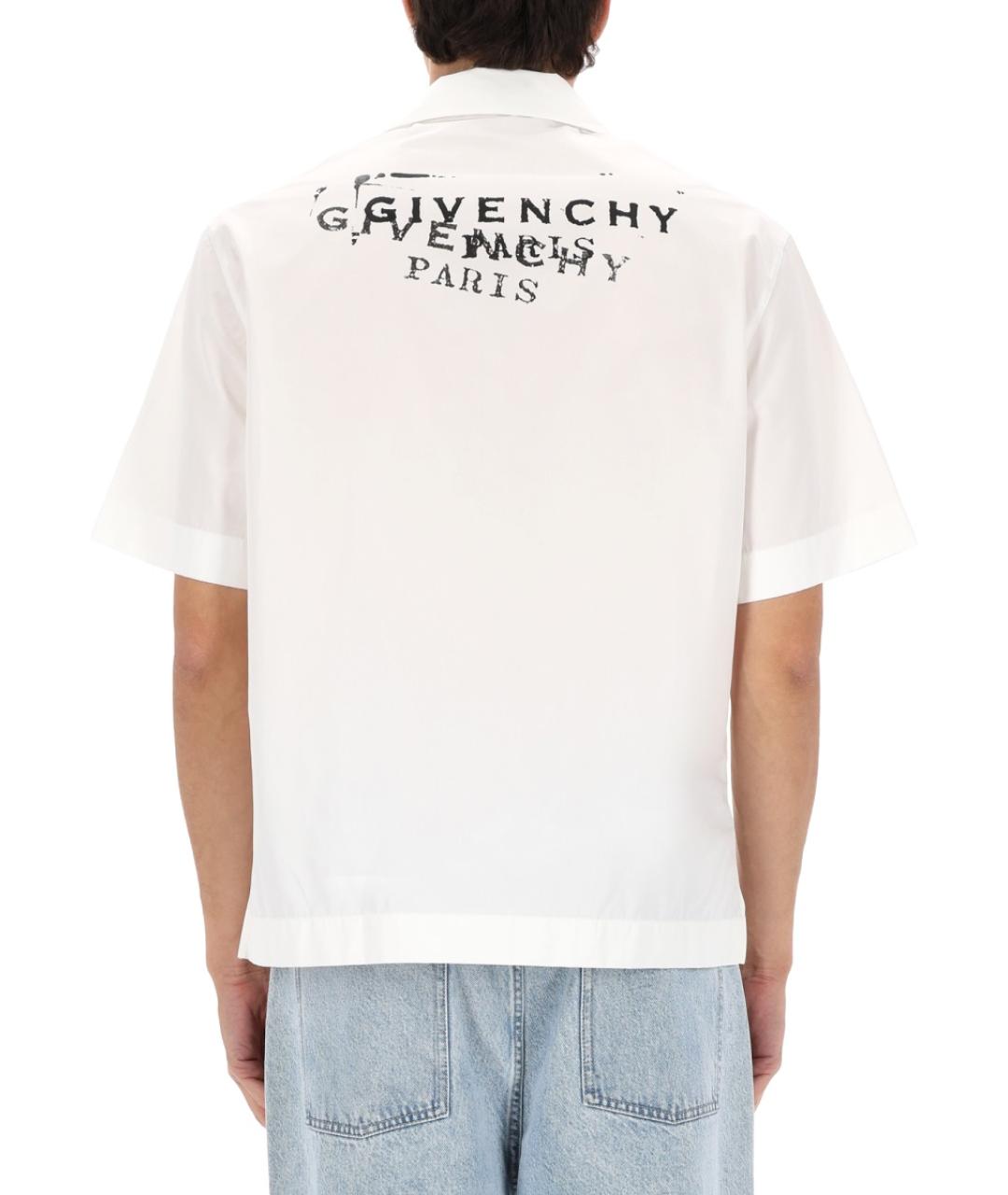 GIVENCHY Белая хлопковая кэжуал рубашка, фото 5