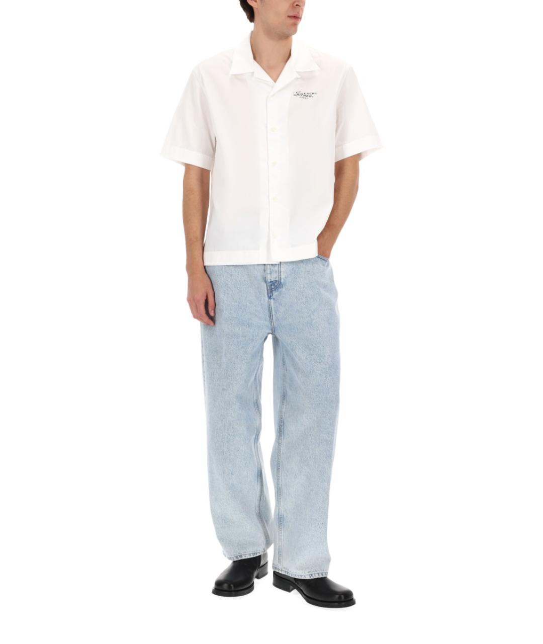 GIVENCHY Белая хлопковая кэжуал рубашка, фото 2